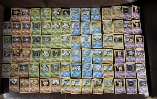 Around ninety Base-era cards laid out in a large grid.